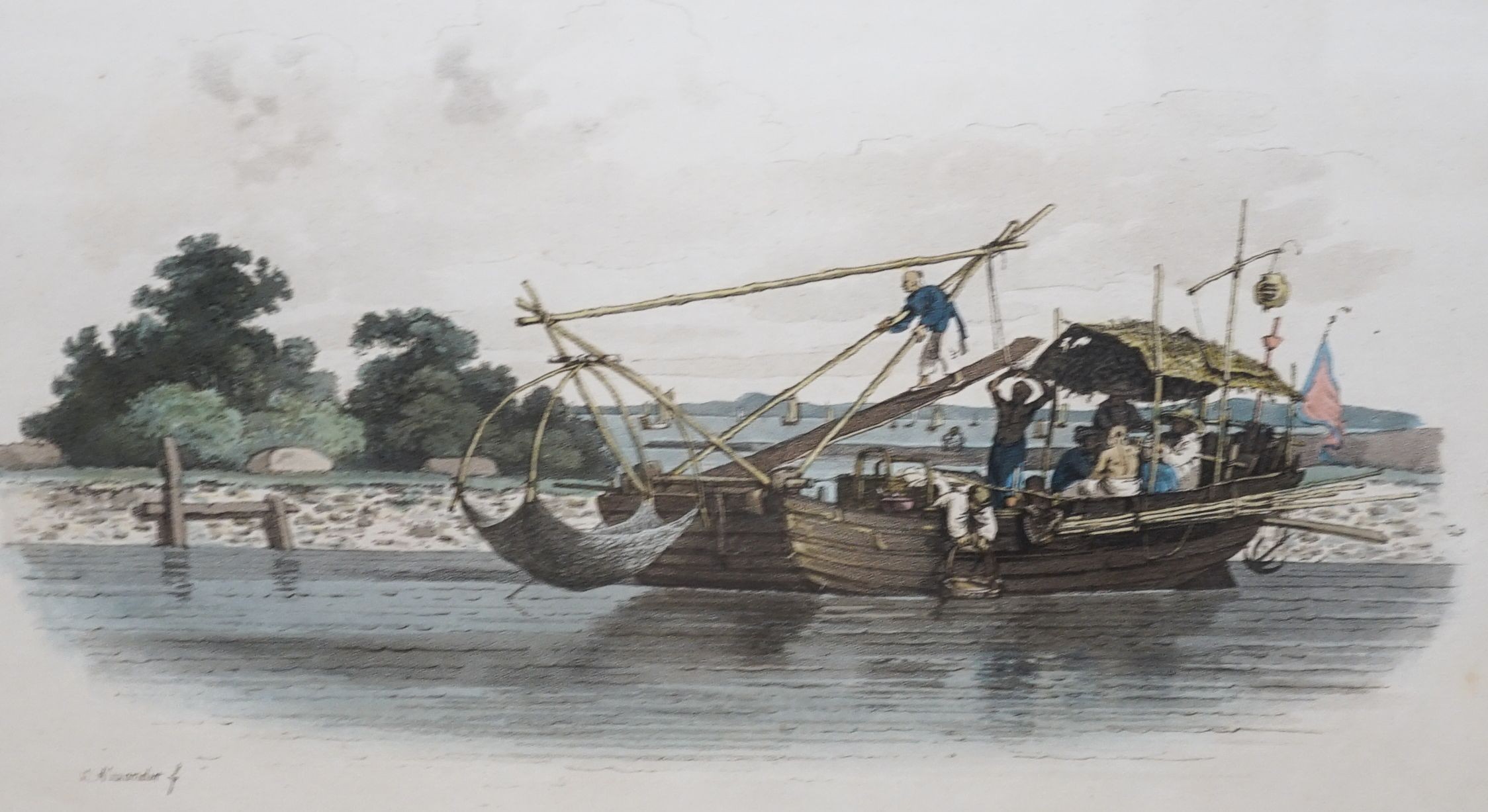 After William Alexander, six coloured lithographs, Views of China, approx. 24 x 31cm